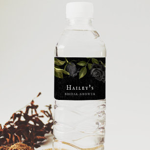 Étiquette Pour Bouteilles D'eau Mariage gothique floral Shower