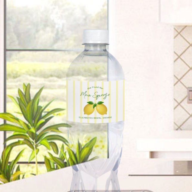 Étiquette Pour Bouteilles D'eau Mariage Lemon au Citron (Créateur téléchargé)