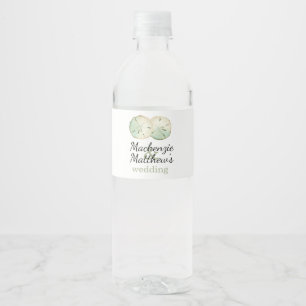 Étiquette Pour Bouteilles D'eau Mariage plage de sable Dollar