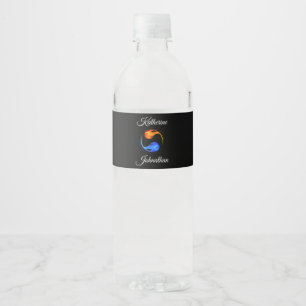 Étiquette Pour Bouteilles D'eau Mariage Twin Flame