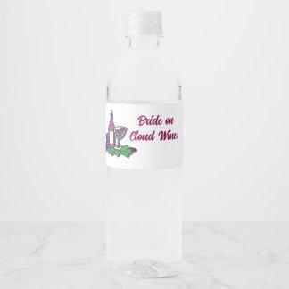 Étiquette Pour Bouteilles D'eau Mariée sur vin de nuage !