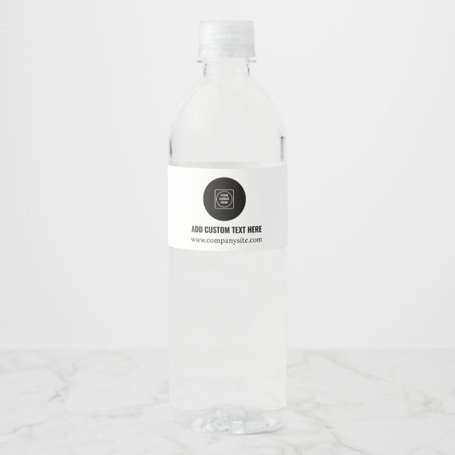 Étiquette Pour Bouteilles D'eau Marque Blanche Chic Professionnel Moderne (Devant)