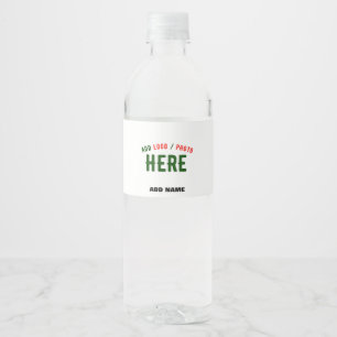 ÉTIQUETTE POUR BOUTEILLES D'EAU MARQUE BLANCHE VERIFIEE PERSONNALISABLE MODERNE ET