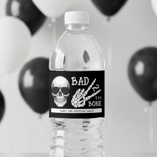 Étiquette Pour Bouteilles D'eau Mauvais jusqu'à l'os squelette fête d'anniversaire