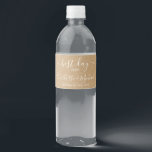 Étiquette Pour Bouteilles D'eau Meilleur Jour Jamais Élégant Script Rustic Kraft M<br><div class="desc">Cette élégante conception de script peut être personnalisée avec vos détails spéciaux définis dans la typographie chic. Conçu par Thisisnotme©</div>