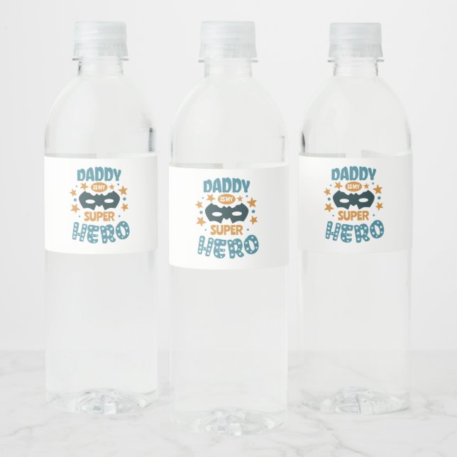 Étiquette Pour Bouteilles D'eau Meilleur papa jamais (Bouteilles)