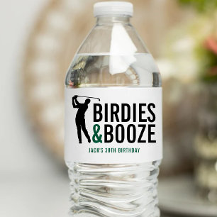 Étiquette Pour Bouteilles D'eau Membres du club de golf adulte Birdies & Booze Ann