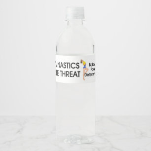 Étiquette Pour Bouteilles D'eau Menace SUPÉRIEURE de triple de gymnastique