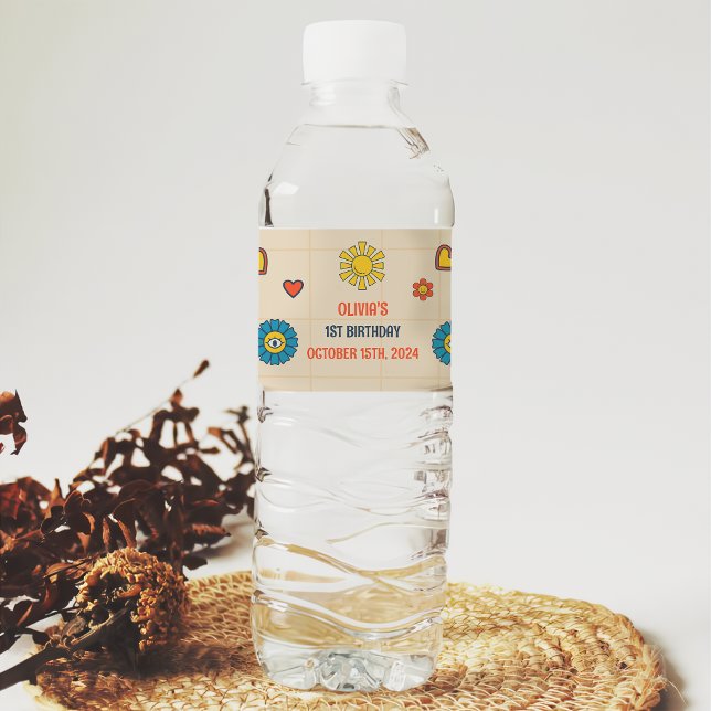 Étiquette Pour Bouteilles D'eau Merci de fête d'anniversaire super (Créateur téléchargé)