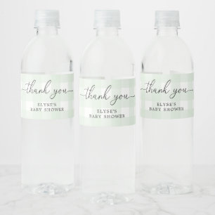 Étiquette Pour Bouteilles D'eau Merci vert Favor Étiquette de bouteille d'eau
