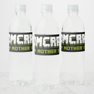 Étiquette Pour Bouteilles D'eau Momcraft Joyeux Fête des Mères Drôle Joueur Maman