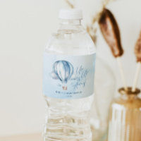 Montez et partez ! Baby shower Blue Hot Air Balloo