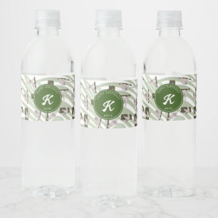 Étiquette Pour Bouteilles D'eau Motif animal mignon en forêt sauvage Anniversaire