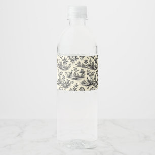 Étiquette Pour Bouteilles D'eau Motif décoratif de toile française