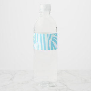 Étiquette Pour Bouteilles D'eau Motif Zèbre Bleu