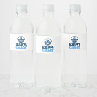 Étiquette Pour Bouteilles D'eau nauti bachelorette party navy blue