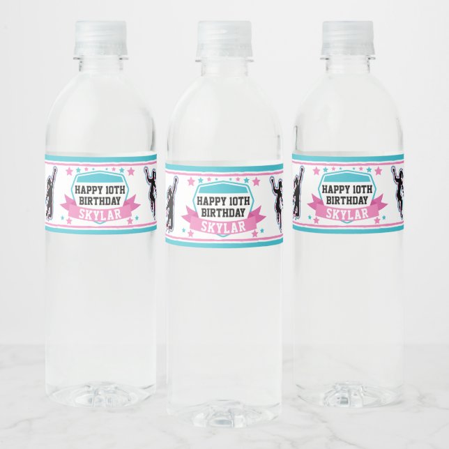 Étiquette Pour Bouteilles D'eau Ninja Warrior Girls Birthday Party Boisson (Bouteilles)