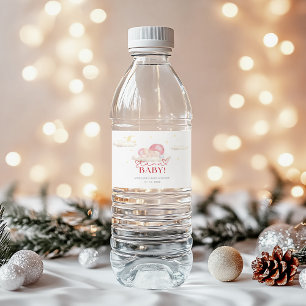 Étiquette Pour Bouteilles D'eau Noël Père Noël bébé fille douche
