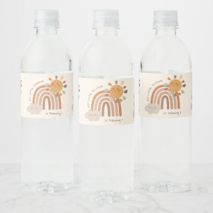Étiquette Pour Bouteilles D'eau Notre Petit Soleil 1er Anniversaire Bohème