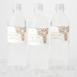 Étiquette Pour Bouteilles D'eau Nous pouvons attendre un Baby shower neutre pour l
