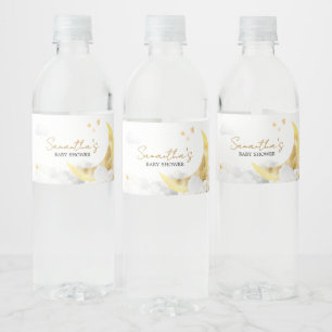Étiquette Pour Bouteilles D'eau Nous sommes au-dessus du Baby shower de la lune