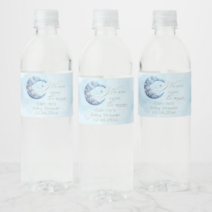 Étiquette Pour Bouteilles D'eau Nous Sommes Au-Dessus Du Baby shower Moon Boy
