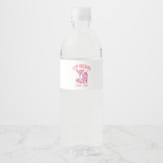 Étiquette Pour Bouteilles D'eau nouvelle-orléans bachelorette rose