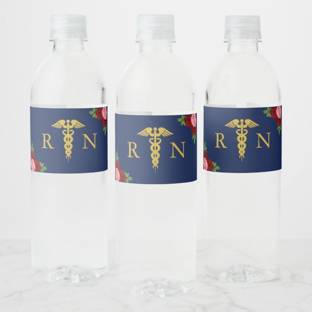 Étiquette Pour Bouteilles D'eau Nurse Graduation (Bouteilles)