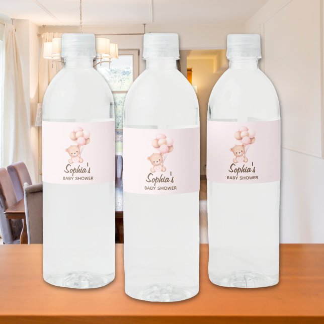 Étiquette Pour Bouteilles D'eau Oh Baby Lindo Elefante Acuarela Azul Baby Shower (Créateur téléchargé)