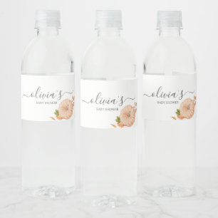 Étiquette Pour Bouteilles D'eau Oh Bébé Citrouille Fête de Bébé