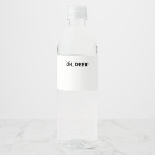 Étiquette Pour Bouteilles D'eau Oh Cerf Simple Esthétique