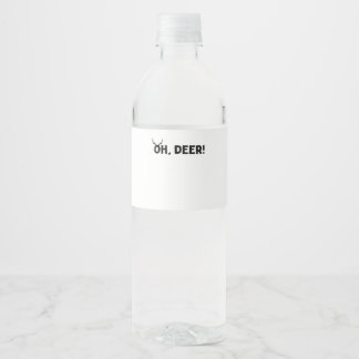 Étiquette Pour Bouteilles D'eau Oh Cerf Simple Esthétique