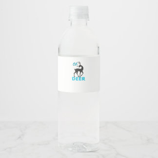 Étiquette Pour Bouteilles D'eau Oh Deer Minimal Design
