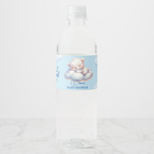 Étiquette Pour Bouteilles D'eau Ours Nous sommes dans le nuage neuf Baby shower