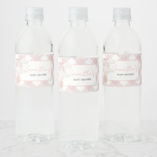 Étiquette Pour Bouteilles D'eau Ours Rose Ours Attend Bébé Baby Shower