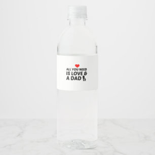 ÉTIQUETTE POUR BOUTEILLES D'EAU PAPA ET AMOUR