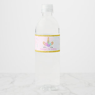 Étiquette Pour Bouteilles D'eau Parties scintillant de licorne magique Stardust An