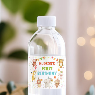 Étiquette Pour Bouteilles D'eau Party Animals Birthday Party