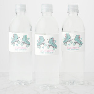 Étiquette Pour Bouteilles D'eau Patinage à rouleaux Pastel Personnalisé Fille Anni