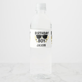 Étiquette Pour Bouteilles D'eau Personnalisé Birthday Boy Hollywood Style