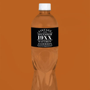 Étiquette Pour Bouteilles D'eau Personnalisé Vintage à la perfection