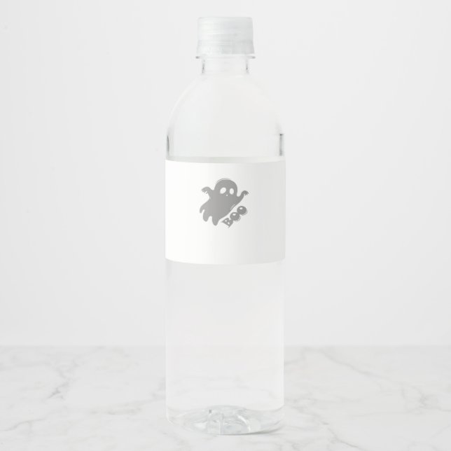 Étiquette Pour Bouteilles D'eau Petit Boo esthétique simple (Devant)