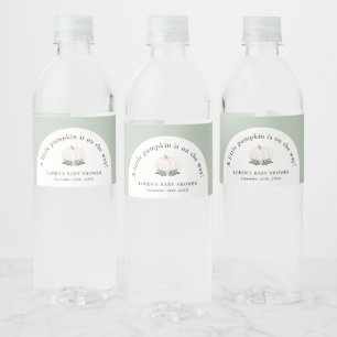 Étiquette Pour Bouteilles D'eau Petit Citrouille En Route Baby shower