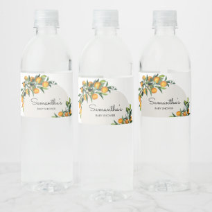 Étiquette Pour Bouteilles D'eau Petite Cutie Citrus Orange