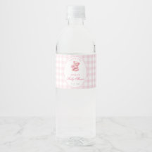 Petite Ourson Rose Vichy Baby Shower