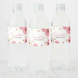 Étiquette Pour Bouteilles D'eau Pink Fall Little Baby shower Citrouille