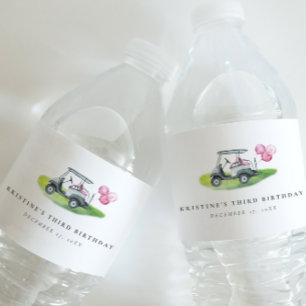 Étiquette Pour Bouteilles D'eau Pink Golf Birthday Par tee