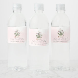 Étiquette Pour Bouteilles D'eau Pink hiver noël arbre Étiquette bouteille d'eau