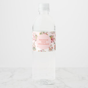 Étiquette Pour Bouteilles D'eau Pink Oh Quel Amusant Rétro Père Noël Super Anniver