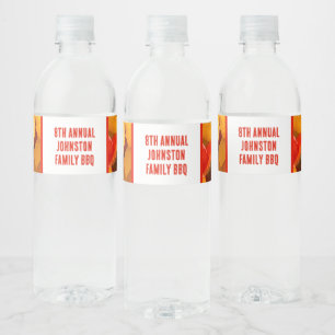 Étiquette Pour Bouteilles D'eau Pique-nique d'été de réunion de famille Photo de n